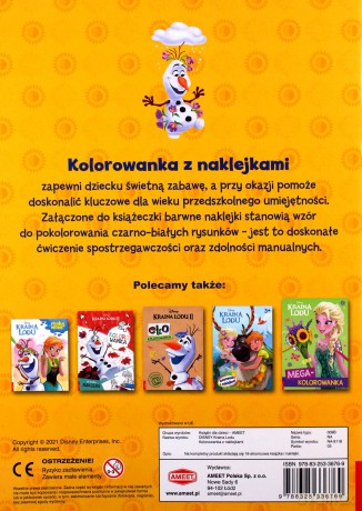 Kraina lodu Kolorowanka z naklejkami NA-9118 [KSIĄŻKA]