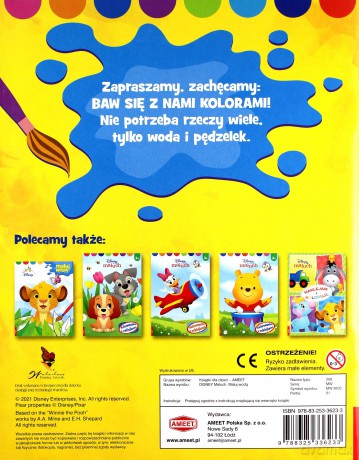 Maluj wodą Disney maluch MW-9202 [KSIĄŻKA]