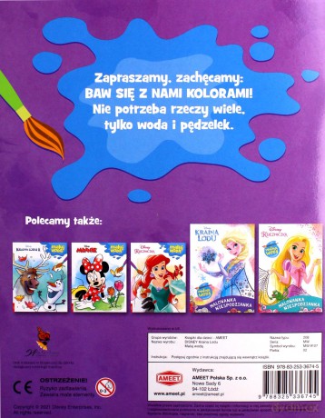 Maluj wodą Kraina lodu MW-9107 [KSIĄŻKA]
