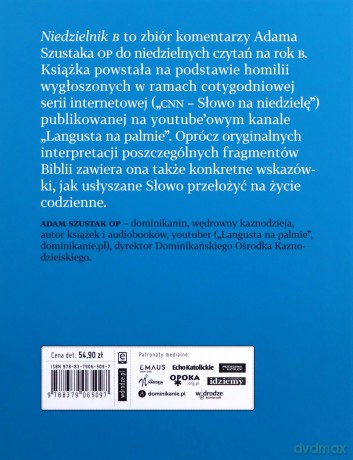 Niedzielnik B. Komentarze do czytań - Adam Szusta [KSIĄŻKA]