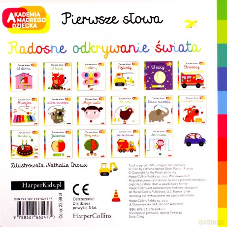 Pojazdy. Akademia mądrego dziecka. Pierwsze słowa - Nathalie Choux [KSIĄŻKA]