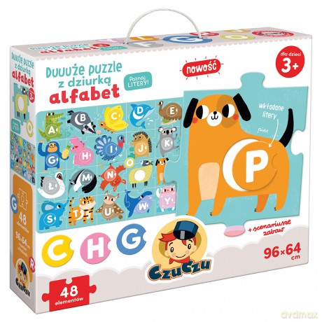 Puzzle 48 duuuże z dziurką Alfabet 3+ [PUZZLE]