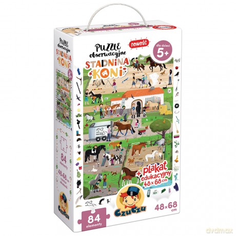 Puzzle 84 obserwacyjne Stadnina koni 5+ [PUZZLE]