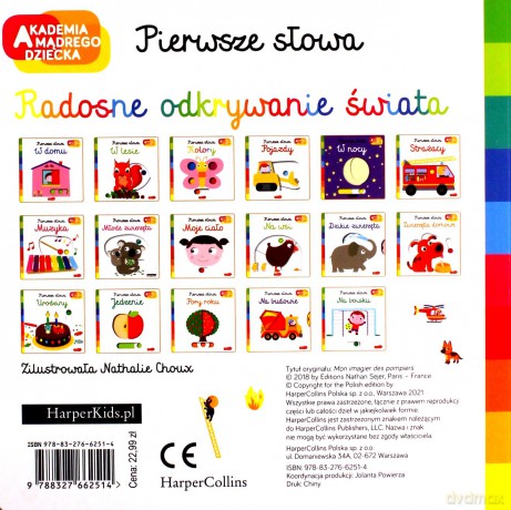 Strażacy. Akademia mądrego dziecka. Pierwsze słowa - Nathalie Choux [KSIĄŻKA]