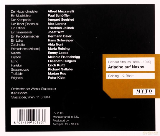 Richard Strauss: Ariadne auf Naxos [CD]
