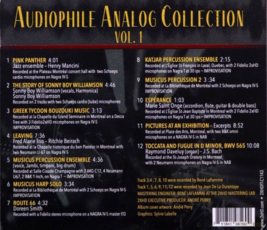 Audiophile Analog Collection vol. 1 [CD]