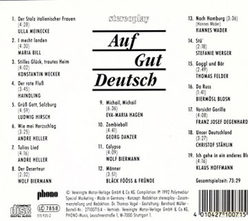 Auf gut deutsch: 12 Liederjahre zwischen Wien und Berlin [CD]