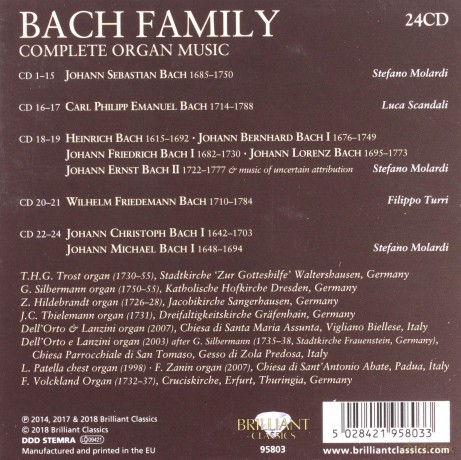 Johann Sebastian Bach: Bach Family-Die Orgelwerke der Bach-Familie [24CD]