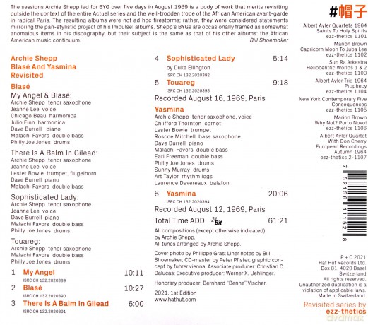 Archie Shepp: Blase And Yasmina Revisited [CD]