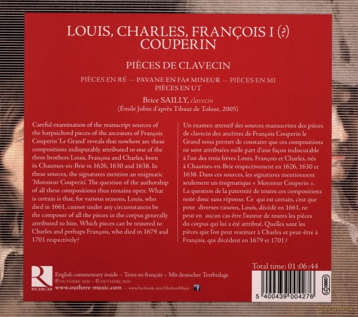 Louis Couperin: Brice Sailly-Mr. Couperin [CD]