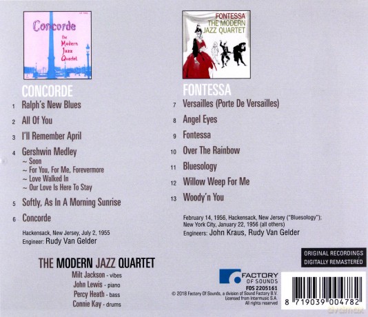 The Modern Jazz Quartet: Concorde / Fontessa [CD]