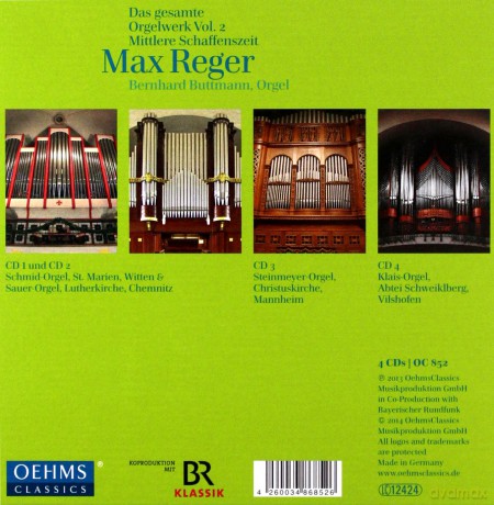 Max Reger: Das gesamte Orgelwerk vol. 2 [4CD]