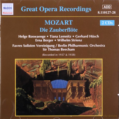 Wolfgang Amadeus Mozart: Die Zauberflote [2CD]