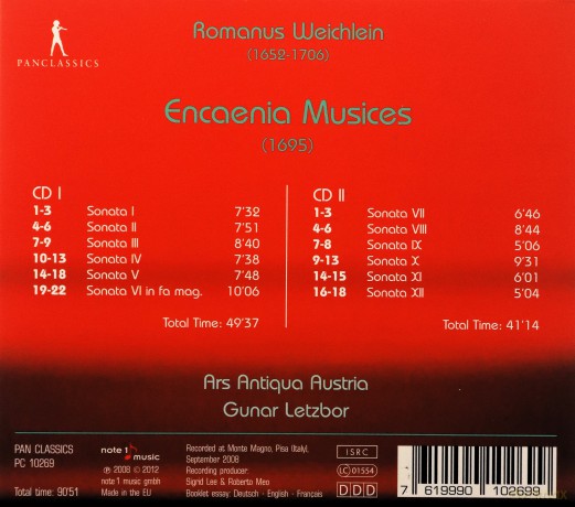 Romanus Weichlein: Encaenia Musices [2CD]