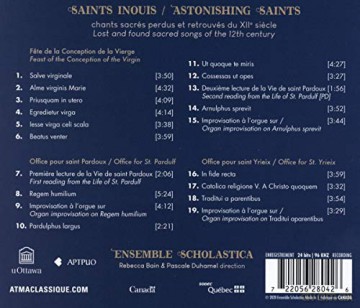 Ensemble Scholastica-Saints Inouis [CD]