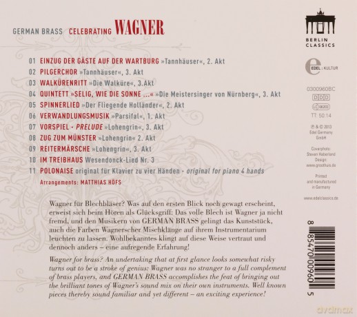 Richard Wagner: German Brass Celebrating Wagner [CD]