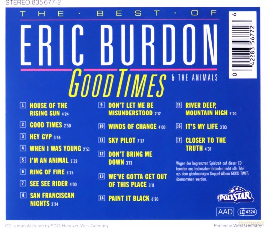 Eric Burdon: Good Times [CD]