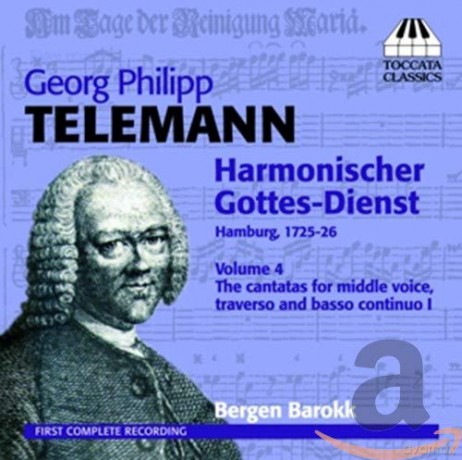 Georg Philipp Telemann: Harmonischer Gottesdienst vol. 4 (Kantaten fur mittlere Stimme, Flote, Bc-Hamburg 1725/26) [CD]