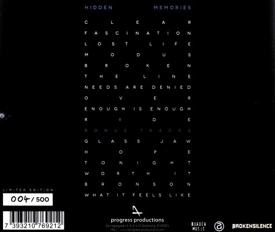 The New Division: Hidden Memories (Limited Handnumbered) [CD]