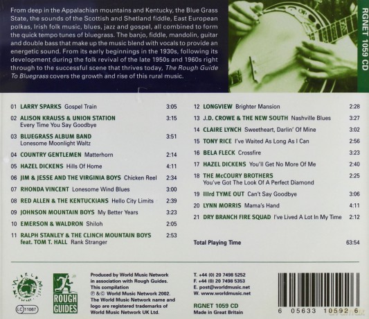 Rough Guide: The Rough Giude To Bluegrass [CD]