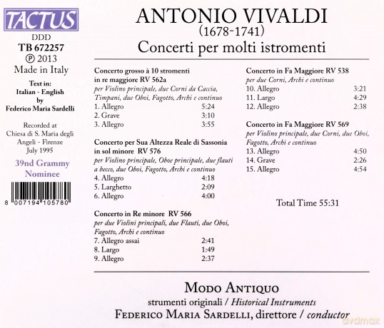 Antonio Vivaldi: Konzerte fur mehrere Instrumente [CD]