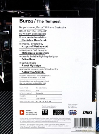 Spektakl teatralny: Burza (digipack) [DVD]