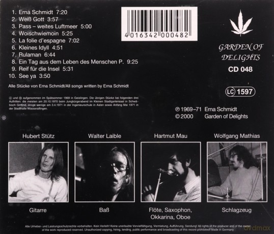 Erna Schmidt: Live 1969-1971 [CD]
