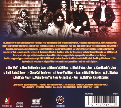 Grateful Dead: Live In San Diego 1970 [CD]