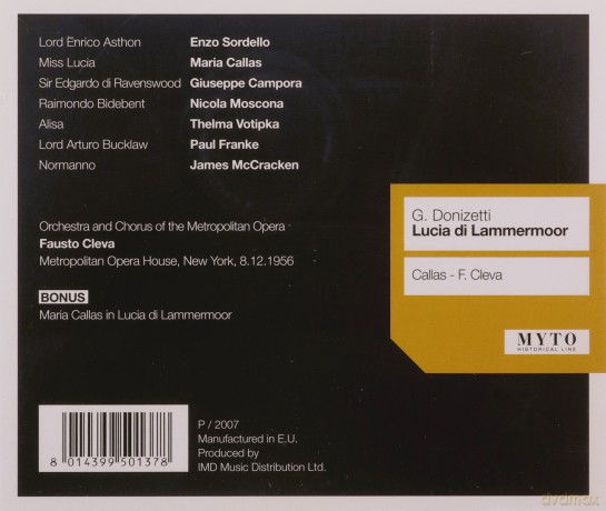 Gaetano Donizetti: Lucia di Lammermoor [CD]