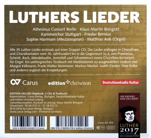 Samuel Scheidt: Luthers Lieder [2CD]