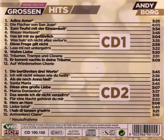 Andy Borg: Meine ersten grossen Hits [2CD]