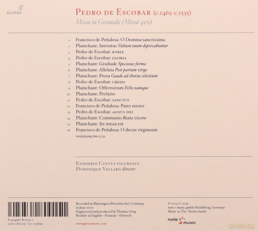 Pedro de Escobar: Missa in Granada [CD]