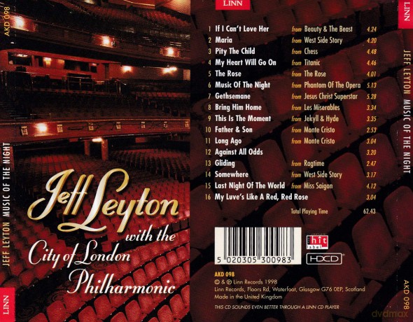 Jeff Leyton: Music Of The Night [CD]