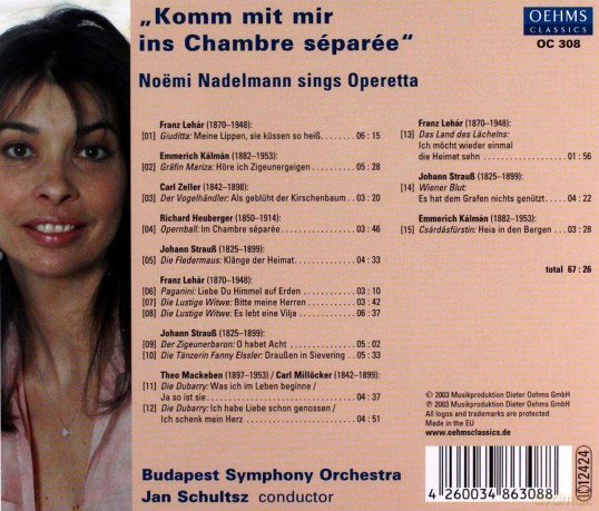 Noemi Nadelmann sings Operetta [CD]