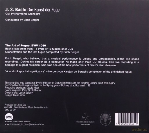Erich Bergel, Cluj Philharmonic Orchestra: Johann Sebastian Bach: Die Kunst der Fuge [2CD]