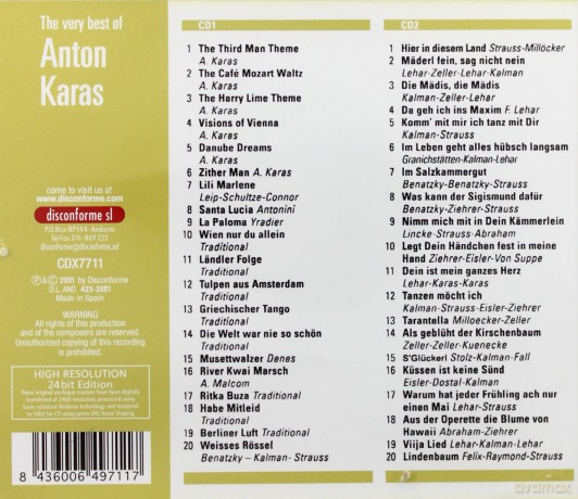 Anton Karas: The Very Best Of Anton Karas - 40 Greatest Hits [2CD]