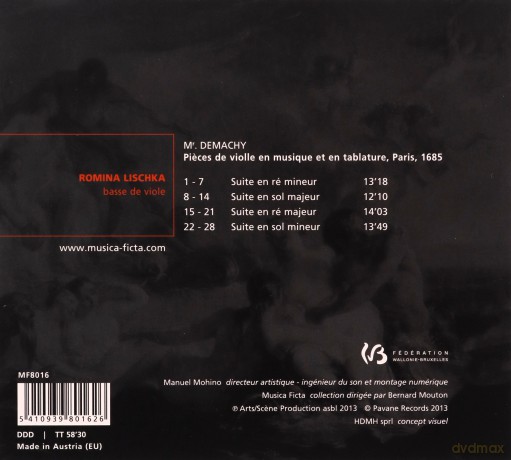 Le Sieur De Machy: Pieces de Violle (1685) [CD]