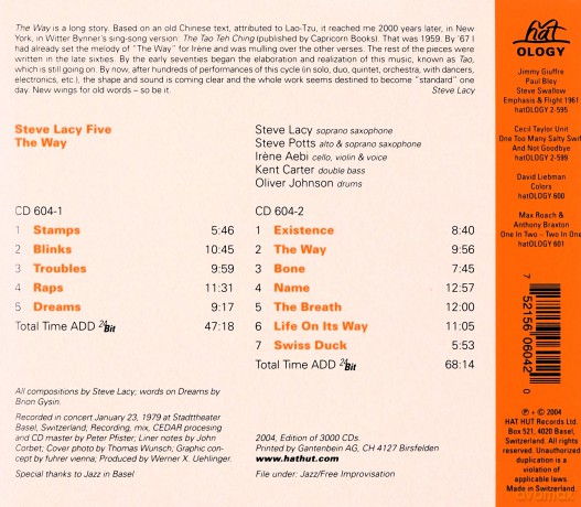 Steve Lacy Five: The Way [2CD]