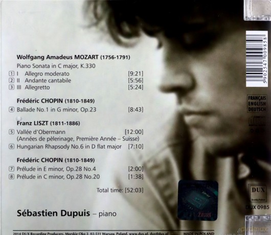 Wolfgang Amadeus Mozart: Sebastien Dupuis-Hommages [CD]