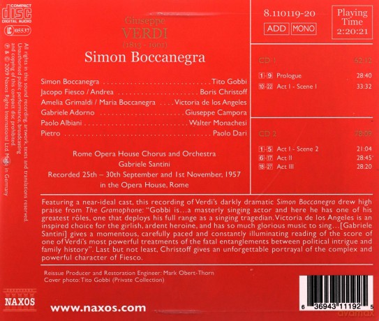 Giuseppe Verdi: Simon Boccanegra [2CD]