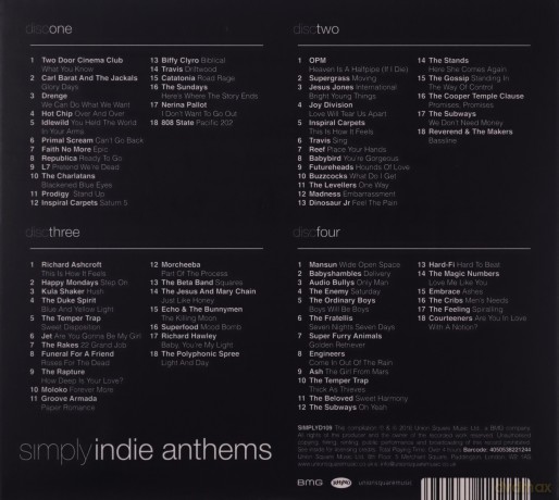 Simply Indie Anthems [4CD]