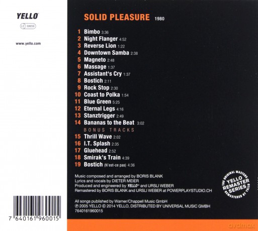 Yello: Solid Pleasure (Remastered 2005) [CD]