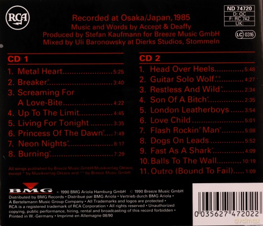 Accept: Staying A Life [2CD]