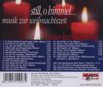 Tiroler Kirchtagmusig: Still o Himmel [CD]