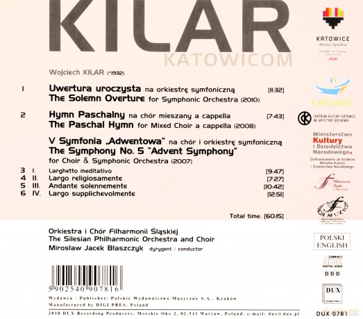 Wojciech Kilar: Symphonie Nr.5 Advent Symphony [CD]