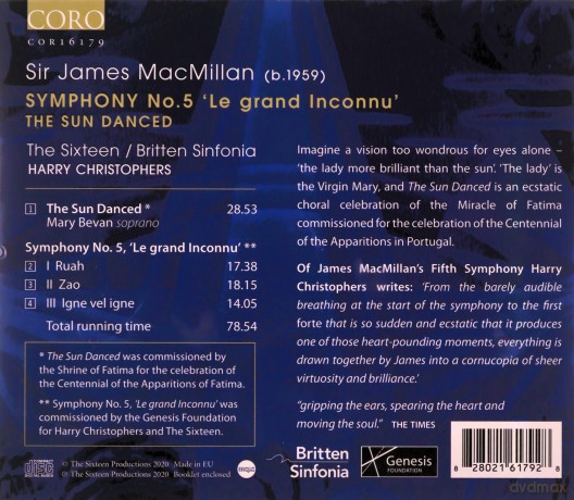 James MacMillan: Symphonie Nr.5 Le Grand Iconnu [CD]