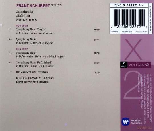 Franz Schubert: Symphonien Nr.4-6,8 [2CD]