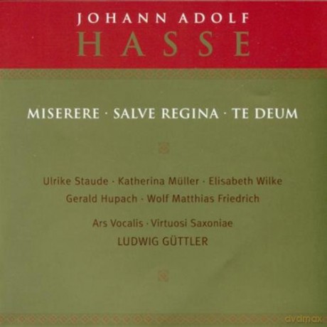 Johann Adolph Hasse: Te Deum G-Dur [CD]