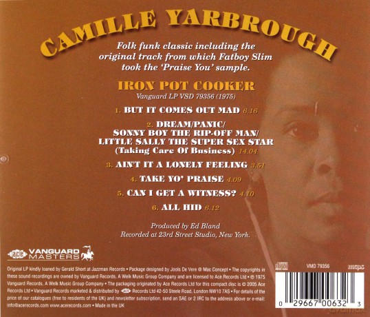Camille Yarbrough: The Iron Pot Cooker [CD]