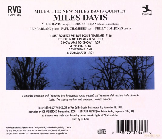 Miles Davis: The New Miles Davis Quintet (Rudy van Gelder Remasters) [CD]